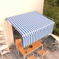 vidaXL Automatická markíza s tienidlom 4,5x3 m modro-biela