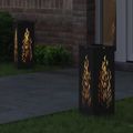 vidaXL Solárne LED svetlo na chodník 2 ks Teplá biela 18 x 18 x 50 cm
