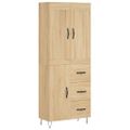 vidaXL Vysoká skrinka dub sonoma 69,5x34x180 cm spracované drevo