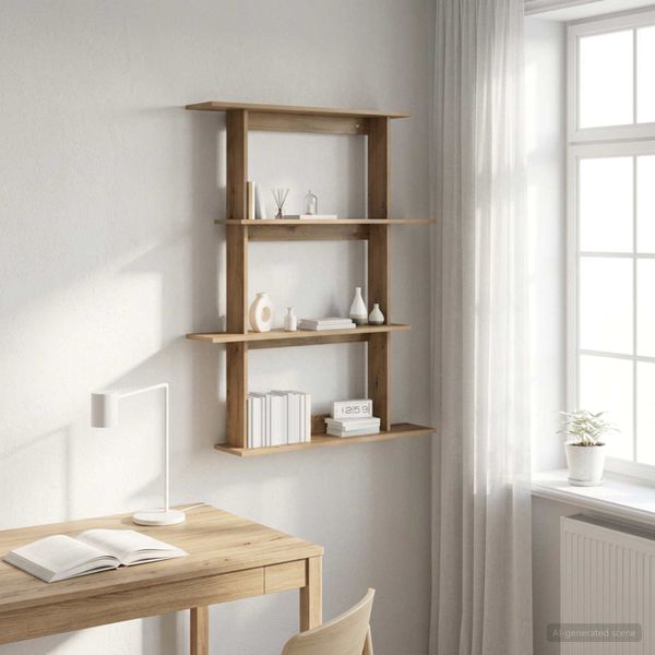 vidaXL Stenná polica Dub artisan 100 x 20 x 126 cm Kompozitné drevo