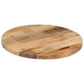 vidaXL Stolová doska Ø 40x3,8 cm okrúhla masívny surový mangovník