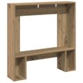vidaXL Obloženie krbu dub artisan 81x18x82 cm kompozitné drevo