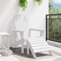 vidaXL Adirondack stolička Biela HDPE
