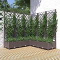 vidaXL Záhradný kvetináč s mriežkou hnedý 120x120x121,5 cm PP