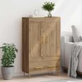 vidaXL Highboard Remeselný dub 69,5 x 31 x 115 cm Kompozitné drevo
