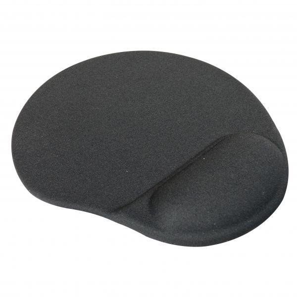 ergonomická podložka pod myš LOGO, látková, čierna, 250 x 255 x 25 mm