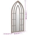 vidaXL Záhradné zrkadlo pieskové 100x45 cm exteriérové železo