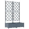 vidaXL Záhradný kvetináč 2 ks Svetlosivá 80 x 40 x 125,5 cm PP
