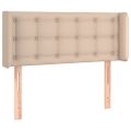 vidaXL Čelo postele so záhybmi kapučínové 93x16x78/88 cm umelá koža