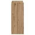 vidaXL Skriňa na topánky 48 x 36 x 92 cm Kompozitné drevo Dub artisan