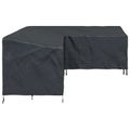 vidaXL Obal na nábytok 250 x 180 x 80 cm 210D Oxford tkanina Tvar L