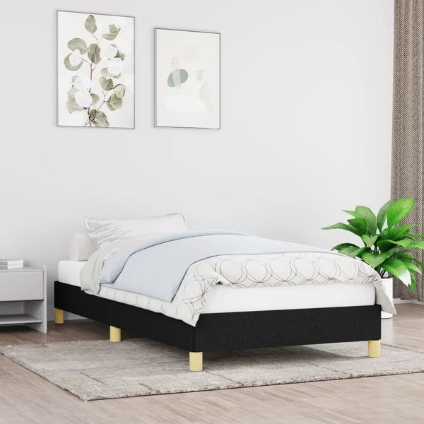 vidaXL Rám postele bez matraca Čierna 80x200cm Látka