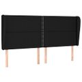 vidaXL Čelo postele so záhybmi čierne 203x23x118/128 cm látka