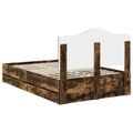 vidaXL Rám postele Údený Dub 135 x 190 cm Inžinierske drevo