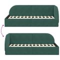 vidaXL Rohový rám postele Tmavozelená 90 cm x 200 cm Zamat