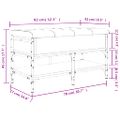 vidaXL Lavička na topánky dymový dub 82x42x45 cm kompozitné drevo