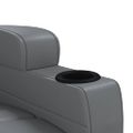 vidaXL Elektrické masážne kreslo, antracitové, umelá koža