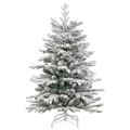 vidaXL Umelý Sklápací Vianočný Stromček Biela 150 cm PE a PVC