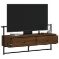 vidaXL TV skrinka nástenná hnedý dub 100,5x30x51 cm kompozitné drevo