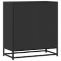 vidaXL Komoda čierna 68x35x76 cm kompozitné drevo a kov