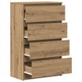 VidaXL Príborník Artisan Dub 60x35x98,5 cm Konštrukčné drevo