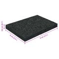 vidaXL Pad z gumových granúl na dvor Čierny 6 x 9 x 0,8 cm Guma