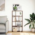 vidaXL Knižnica hnedý dub 60x20x120,5 cm kompozitné drevo