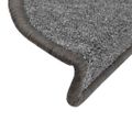 vidaXL Schodové rohože 30 ks 56x17x3 cm tmavošedé polkruhové