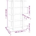 vidaXL Knižnica/deliaca stena hnedý dub 100x30x160 cm