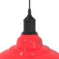 VidaXL Závesná lampa výškovo nastaviteľná E27 lesk červená Ø 31 cm kov