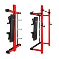 Multifunkčný skladací posilňovací stojan - Power Rack HMS KLT34 červený