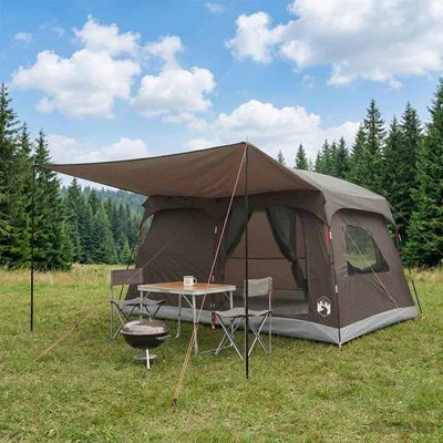 vidaXL Rodinný stan Hnedá Šedá 320 x 210 x 180 cm Polyester