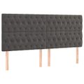 vidaXL Posteľný rám boxspring s matracom tmavosivý 200x200 cm zamat