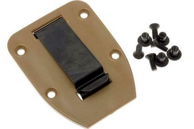 ESEE-CLIP-PLATE 3/4 Clip Plate spona pre puzdro modelov 3 a 4, hnedá