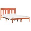 vidaXL Rám postele s čelnou doskou Včelí hnedý 205,5 x 145,5 x 100 cm