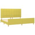 vidaXL Posteľ bez matraca zelená 200x200 cm látka