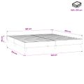 vidaXL Posteľný rám boxsping bez matracom tmavomodrý 180x210 cm zamat