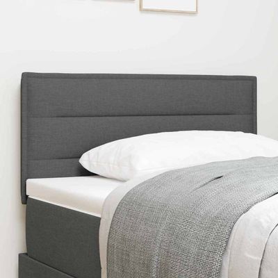 vidaXL LED hlavová doska s LED pásikmi Tmavo šedá 90 cm látka