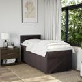 vidaXL Boxspring posteľ s matracom tmavohnedá 100x200 cm látka