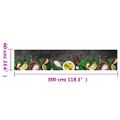 vidaXL Kuchynský koberec umývateľný koreniny 60x300 cm zamat