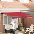 vidaXL Sklopná markíza Červená 300 x 250 x 165 cm Textil a kov