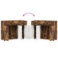 vidaXL Servírovacia skriňa FLORIN 88,5 x 30,5 x 73 cm Dymová dub