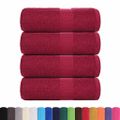 vidaXL Utierky na umývanie FROGN 4 ks bordové 30x30 cm 360 g/m²
