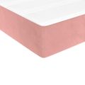 vidaXL Matrac s taštičkovými pružinami stredná tvrdosť ružový 100x220x20 cm zamat