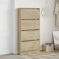 vidaXL Botník so 4 výklopnými zásuvkami dub sonoma 80x21x163,5 cm