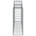 vidaXL Oblúkový gabionový kôš 200x30x80/100 cm pozinkované železo