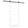 vidaXL Posuvné dvere 93 x 202 cm Masívne borovicové drevo a sklo