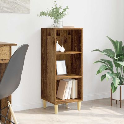 vidaXL Servírovacia skriňa Staré drevo 34,5 x 32,5 x 90 cm