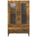 vidaXL Kredenc dymový dub 70x31x115 cm spracované drevo