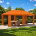 vidaXL Záhradný altánok 6 x 3 m Oranžová Polyester a oceľ 190 gsm